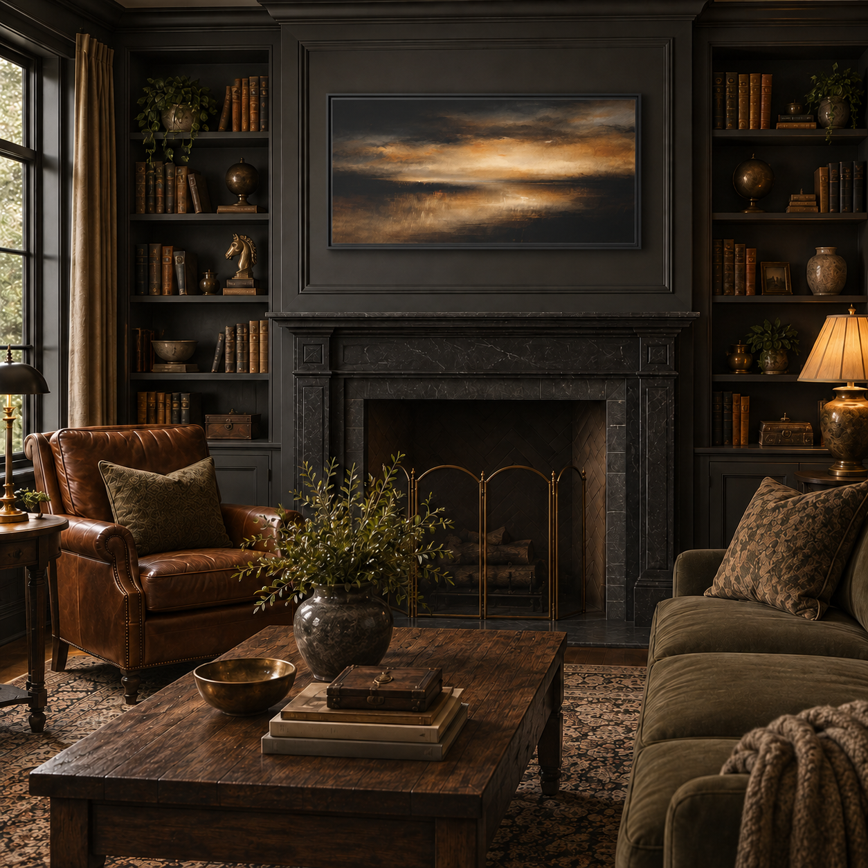 Between Storms displayed in a styled interior