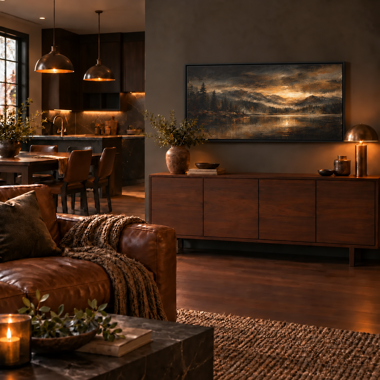 Beyond the Timber displayed in a styled interior